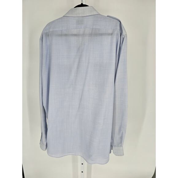 Lim's Men's Blue Casual Long Sleeve Button Down Pockets Custom Shirt Size 2XL - Picture 4 of 4